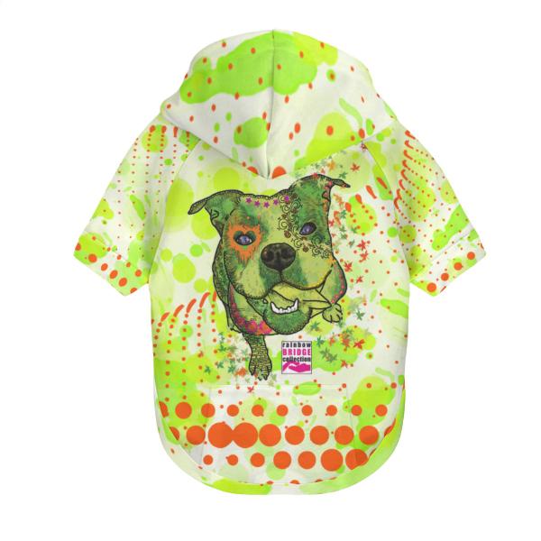 Hunde-Hoodie, Hundemotiv Lani– bunte Popart, gemütlich, waschbar, Polyester